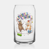 Dancing Mäuse Party Time Banner Confetti & Balloon Dosenglas (Rückseite)