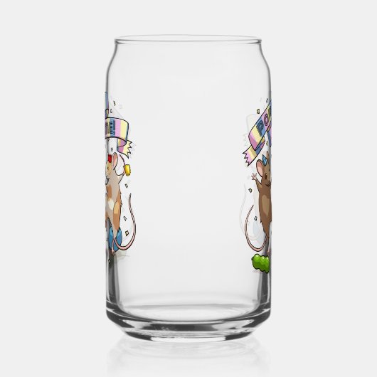 Dancing Mäuse Party Time Banner Confetti & Balloon Dosenglas (Rechts)