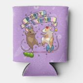 Dancing Mäuse Party Time Banner Confetti & Balloon Dosenkühler (Vorderseite)