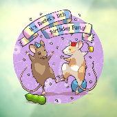 Dancing Mäuse Party Time Banner Confetti & Balloon Fensteraufkleber (Blatt 3)