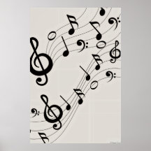 Dancing Melodies: Flowing Musical Notes Pattern