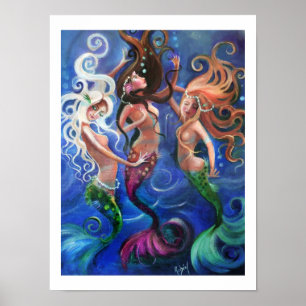 Dancing Mermaids Poster