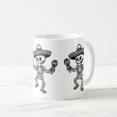 Dancing Mexican Skeleton Kaffeetasse (VorderseiteRechts)