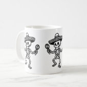 Dancing Mexican Skeleton Kaffeetasse (Vorderseite Links)