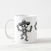 Dancing Mexican Skeleton Kaffeetasse (Links)