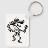 Dancing Mexican Skeleton Schlüsselanhänger (Rückseite)