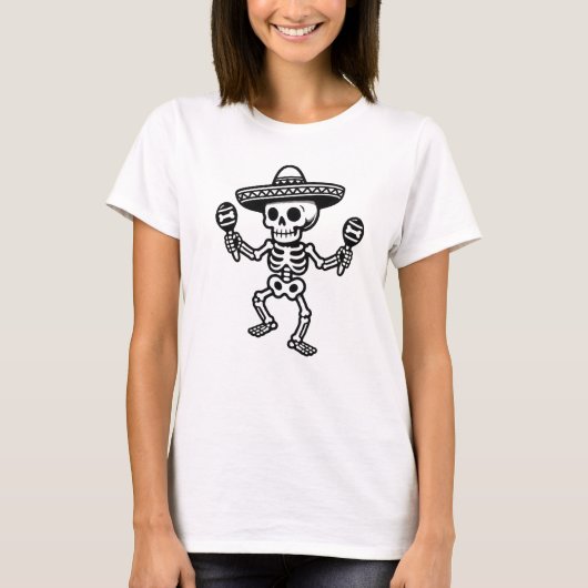 Dancing Mexican Skeleton T-Shirt (Vorderseite)