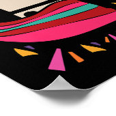 Dancing Mexican Train Domino Blume Funny Glocke Poster (Ecke)