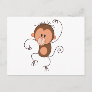 Dancing Monkey Postkarte