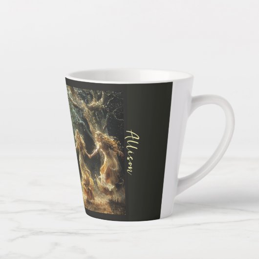 Dancing Moon Goddess Latte Cup Milchtasse (Rechts)