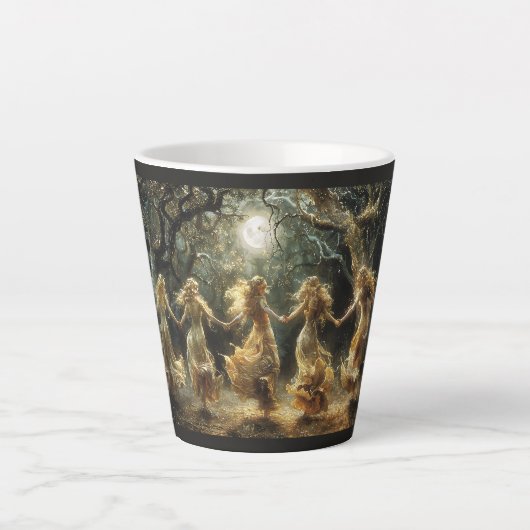 Dancing Moon Goddess Latte Cup Milchtasse (Vorderseite)