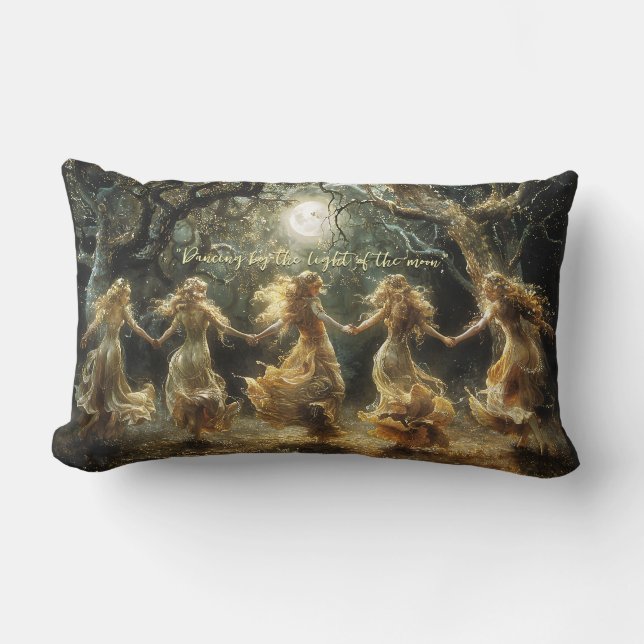 Dancing Moon Goddess Throw Kissen (Vorderseite)