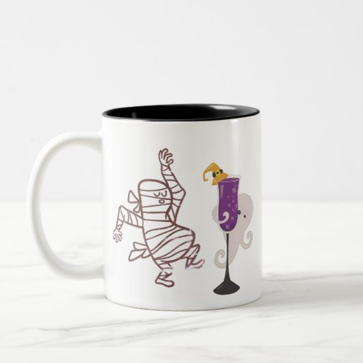 Dancing Mummy Tasse - Halloween Hexenhut & Goblins (Links)