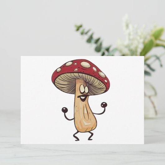 Dancing Mushroom Einladung (Stehend Vorderseite)
