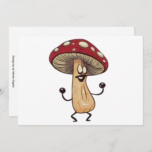 Dancing Mushroom Einladung (Vorne/Hinten)