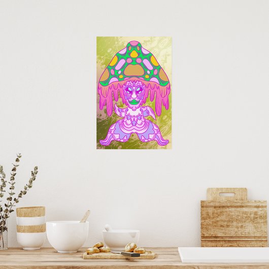 Dancing Mushroom Poster (Küche)