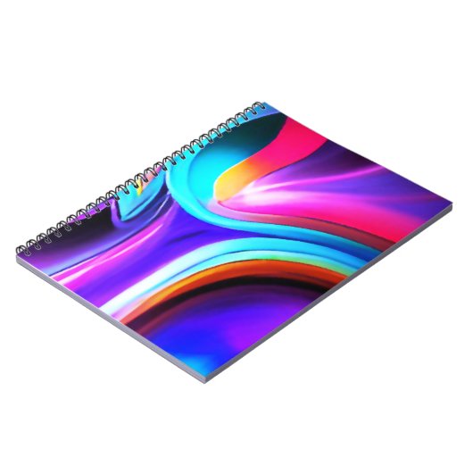 Dancing Neon Lights- blue Notizblock (Linke Seite)