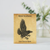 Dancing Norse Raven Postkarte (Stehend Vorderseite)