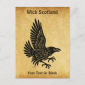 Dancing Norse Raven Postkarte (Vorderseite)