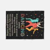 Dancing Noun Definition Funny Dancer Dance Diät Fleecedecke (Vorderseite (Horizontal))