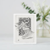Dancing Nymph Walter Crane Art Postkarte (Stehend Vorderseite)
