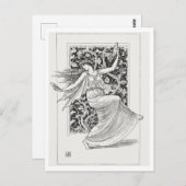Dancing Nymph Walter Crane Art Postkarte (Vorne/Hinten)