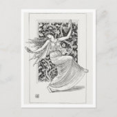Dancing Nymph Walter Crane Art Postkarte (Vorderseite)