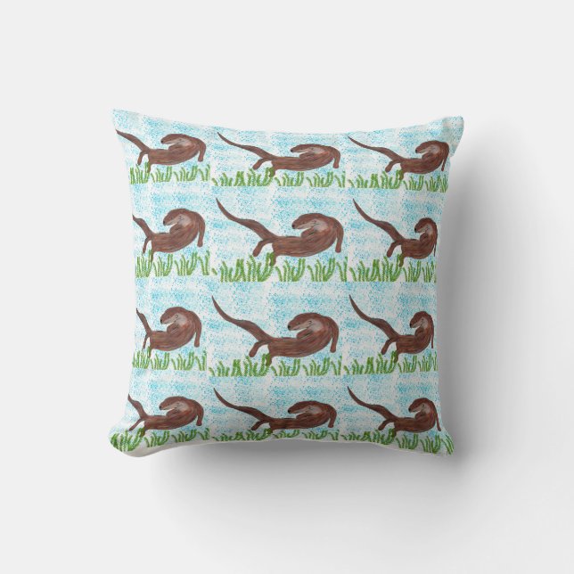Dancing Otter Kissen (Vorderseite)