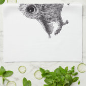 Dancing Owl with Red Feather Geschirrtuch (Gefaltet)