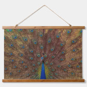 Dancing Peacock (Landscape) Wandteppich Mit Holzrahmen (Vorne)