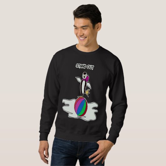 Dancing Penguin Fun Animals Sweatshirt (Vorne ganz)