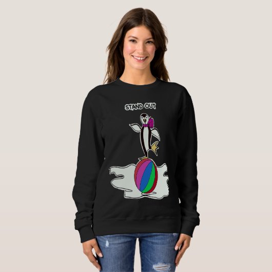 Dancing Penguin Fun Animals Sweatshirt (Vorne ganz)