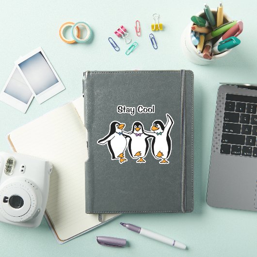 Dancing Penguins Vinyl Custom-Cut Aufkleber (iPad Hülle)