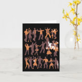 Dancing People Sticker Karte (Gelbe Blume)