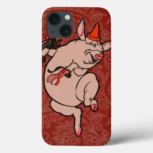 Dancing Pig Antique Niedlich Dancer Case-Mate iPhone Hülle (Rückseite)