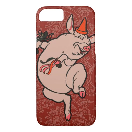 Dancing Pig Antique Niedlich Dancer Case-Mate iPhone Hülle (Rückseite)