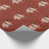 Dancing Pig Antique Niedlich Dancer Geschenkpapier (Ecke)