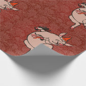 Dancing Pig Antique Niedlich Dancer Geschenkpapier (Ecke)
