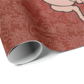 Dancing Pig Antique Niedlich Dancer Geschenkpapier (Rolleneckpunkt)