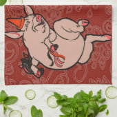 Dancing Pig Antique Niedlich Dancer Handtuch (Gefaltet)