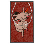 Dancing Pig Antique Niedlich Dancer Kleine Geschenktüte (Rückseite)