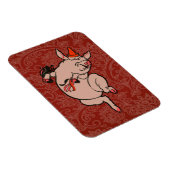 Dancing Pig Antique Niedlich Dancer Magnet (Rechte Seite)