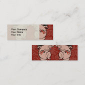 Dancing Pig Antique Niedlich Dancer Mini Visitenkarte (Vorne/Hinten)