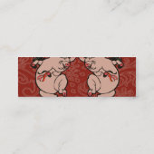 Dancing Pig Antique Niedlich Dancer Mini Visitenkarte (Rückseite)