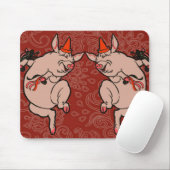 Dancing Pig Antique Niedlich Dancer Mousepad (Mit Mouse)