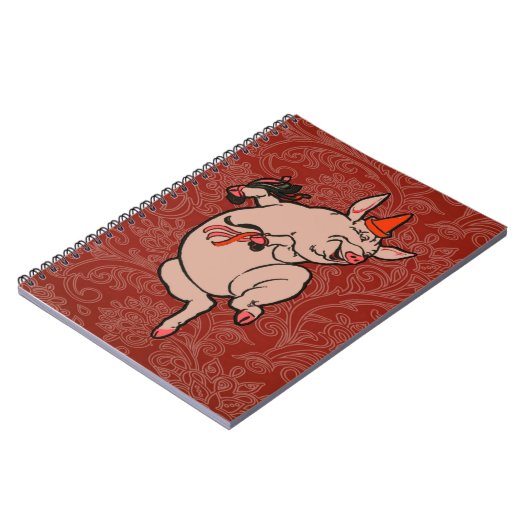 Dancing Pig Antique Niedlich Dancer Notizblock (Linke Seite)