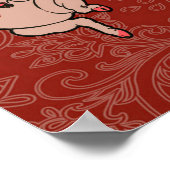 Dancing Pig Antique Niedlich Dancer Poster (Ecke)