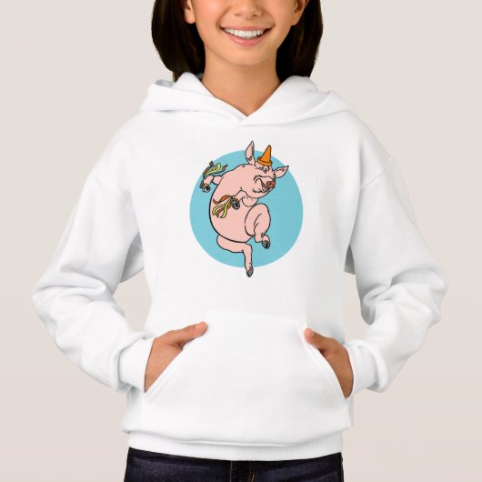 Dancing Pig Hoodie (Vorderseite)