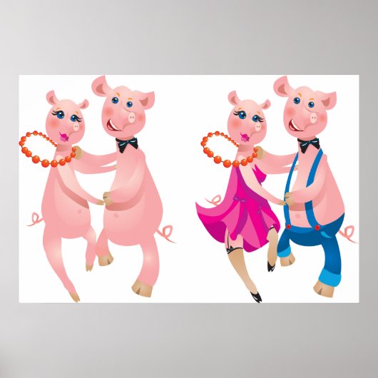 Dancing Pigs Poster (Vorne)