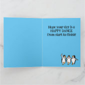 Dancing Pinguine Design Grußkarte Karte (Innenseite)